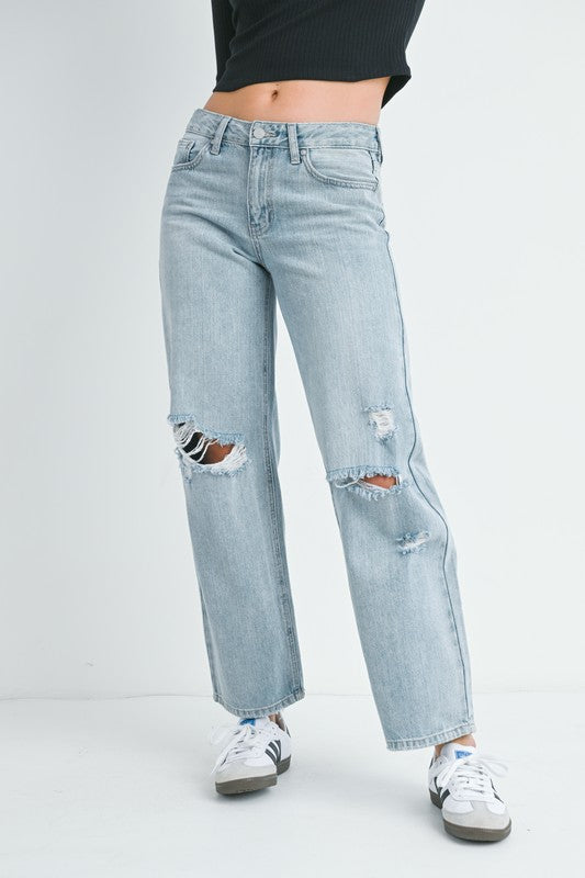 Low Rise Jean Light Denim Bottom