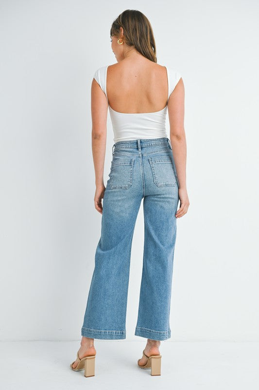 Denim Utility Pants Medium Denim Bottom