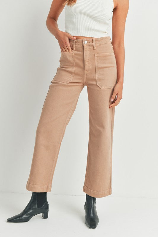 Denim Utility Pants Latte Bottom