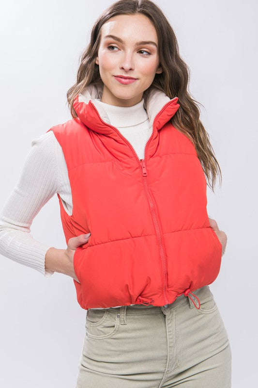 Woven Reverisble Vest Tomato Top