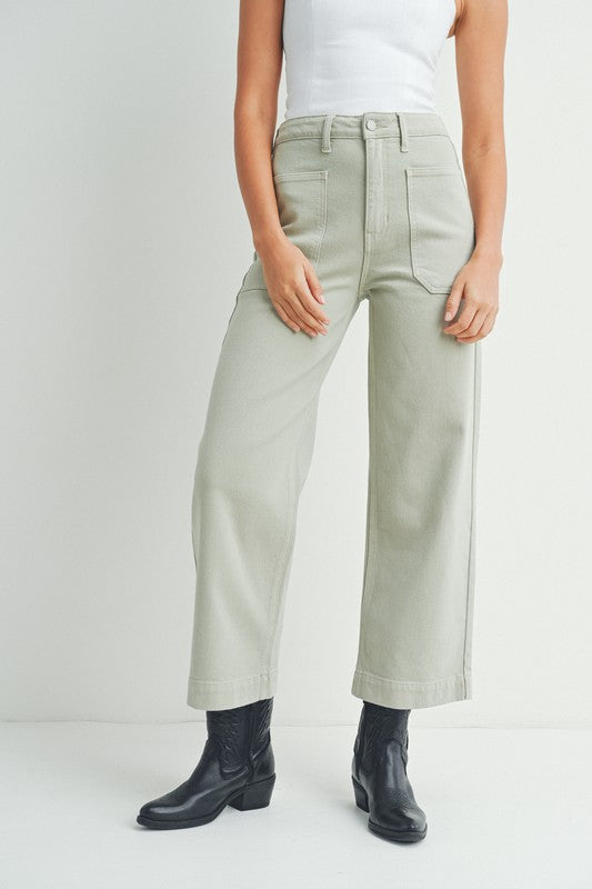 Denim Utility Pants Parsley Bottom