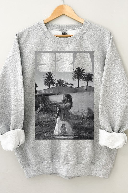 SZA Crew Sweatshirt H. Grey Top