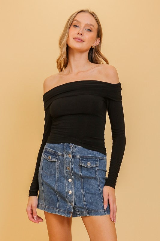 Night Out Top Black Top