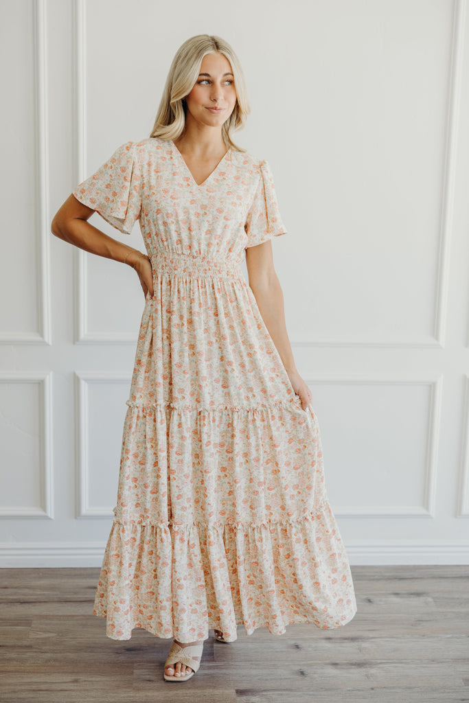 The Eden Honeydew Rose Dress