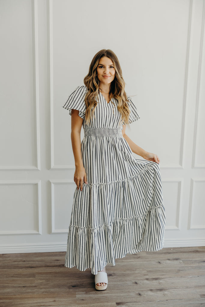 The Eden Black Stripe Dress