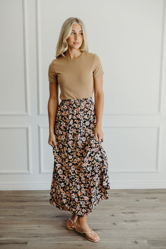 Tiered Maxi Skirt Persimmon Bottom