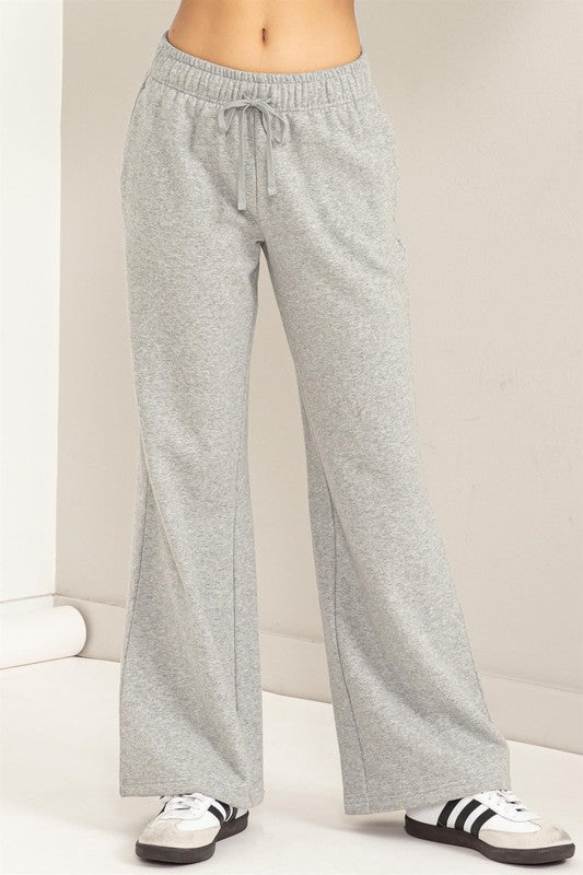 Feelin Cute Mid-Rise Wed Leg Pant Heather Gray Bottom