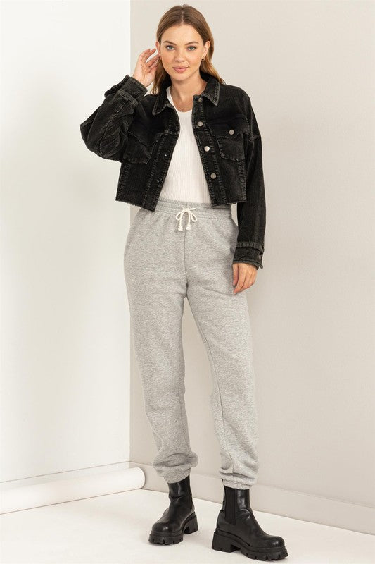 Feelin Cute Mid-Rise Wed Leg Pant Heather Gray Bottom