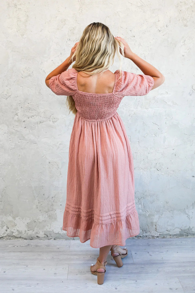 The bronte in PInk Sand  Dress