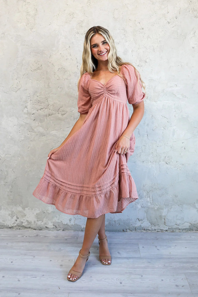 The bronte in PInk Sand  Dress