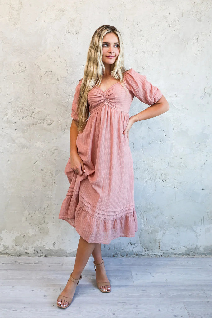 The bronte in PInk Sand  Dress