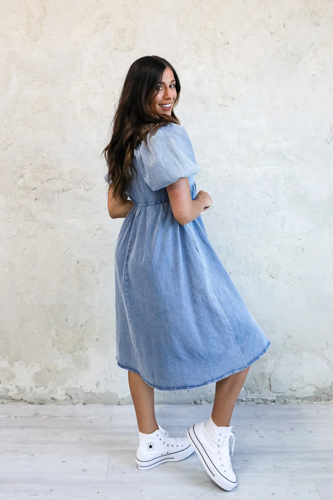 The Jack in Faded Denim  Dress